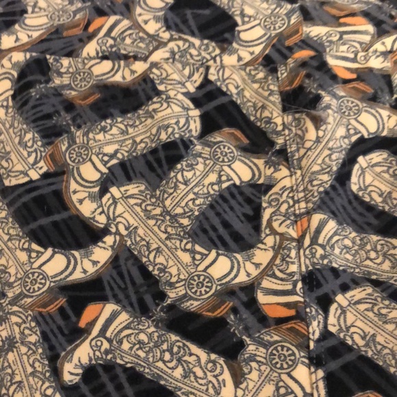 LuLaRoe Cowboy Boot Leggings OS - Picture 3 of 3